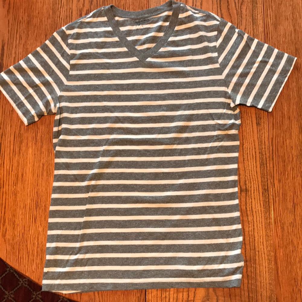 Striped v-neck